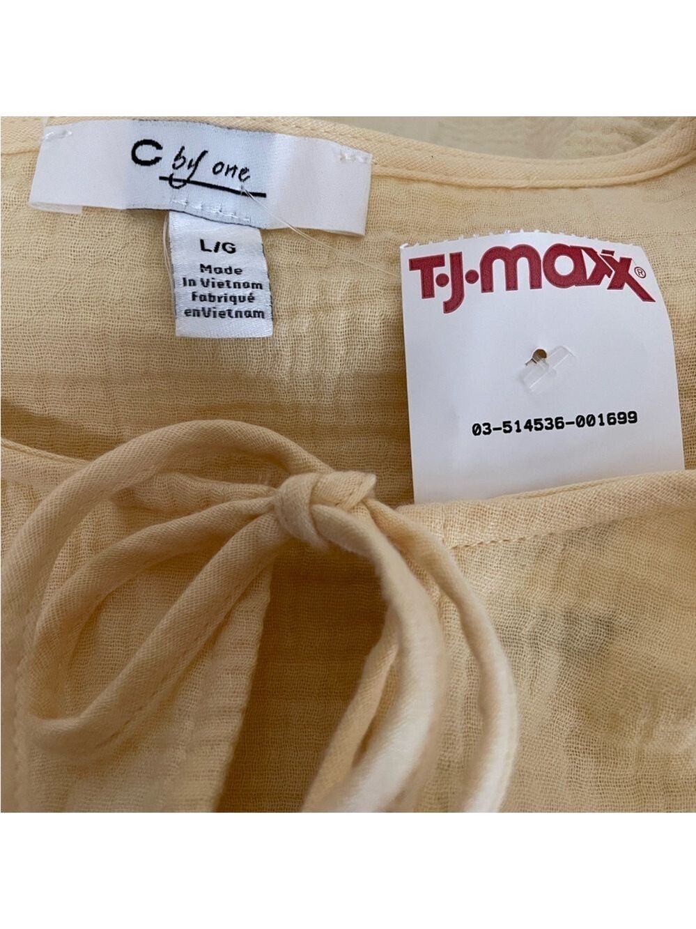 C By One Peplum Lemon Top NWT - Picture 7 of 7